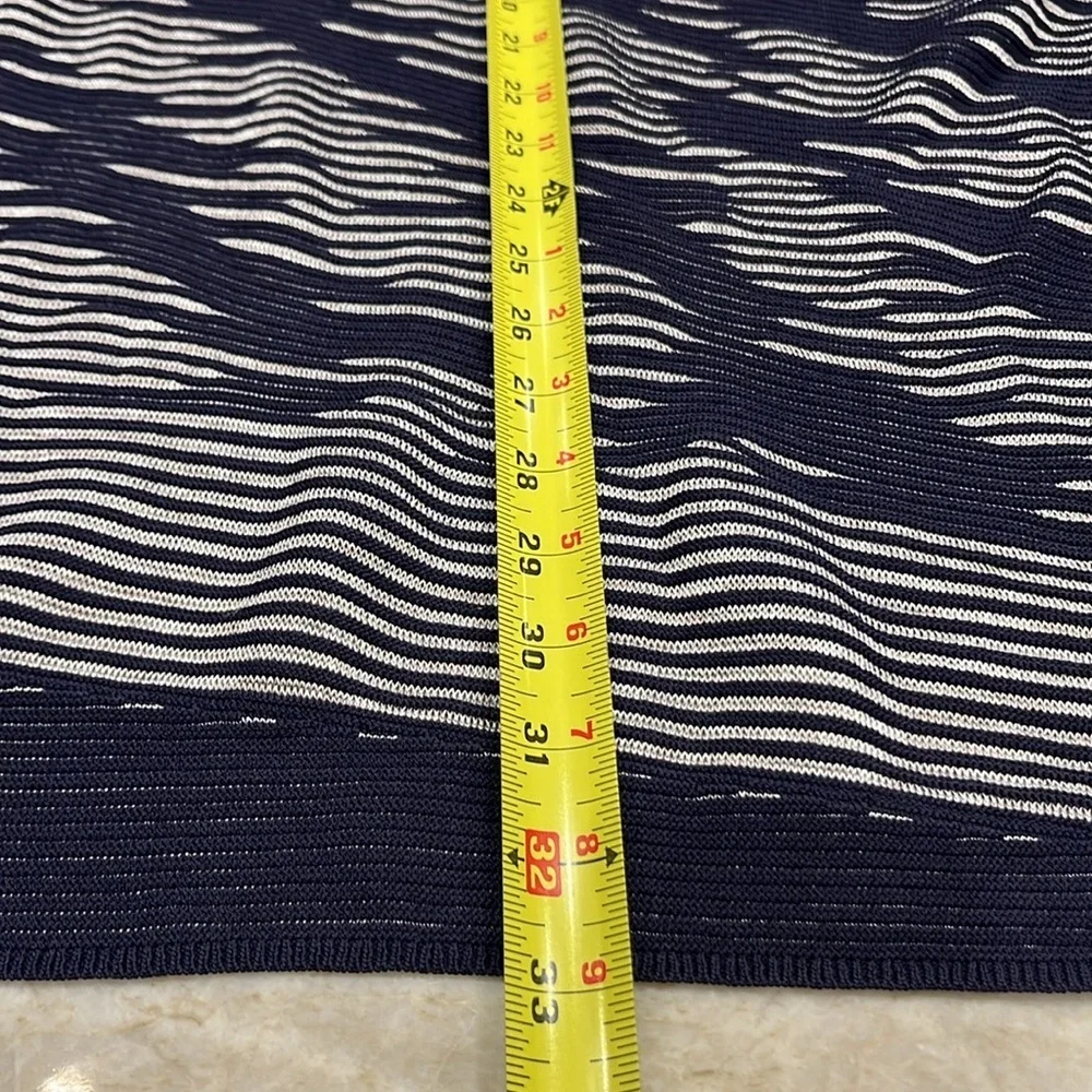 Nic+Zoe | Blue &‎ Grey Textured Zebra Sweater | Plus Size (Est. 3X)